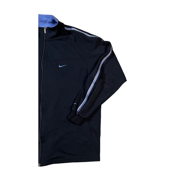 NIKE Dri-Fit Jacket Women's Full Zip Long Sleeve High Neck Sweatshirt Navy XL - Picture 6 of 11
